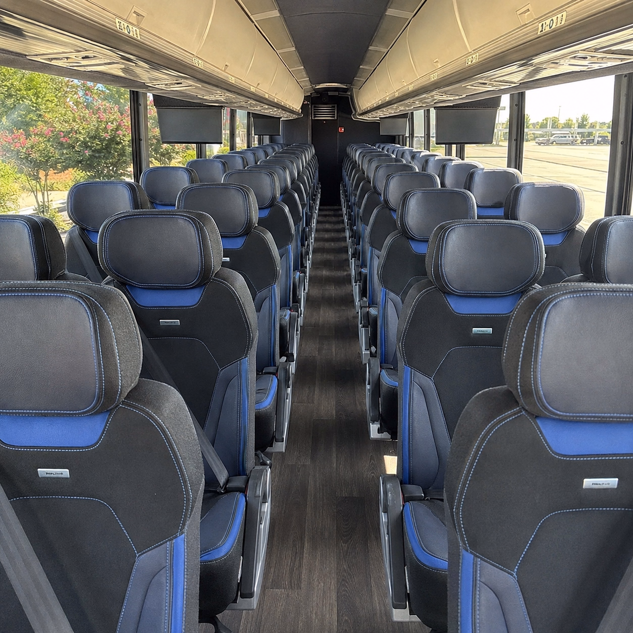 frederick charter bus rental interior