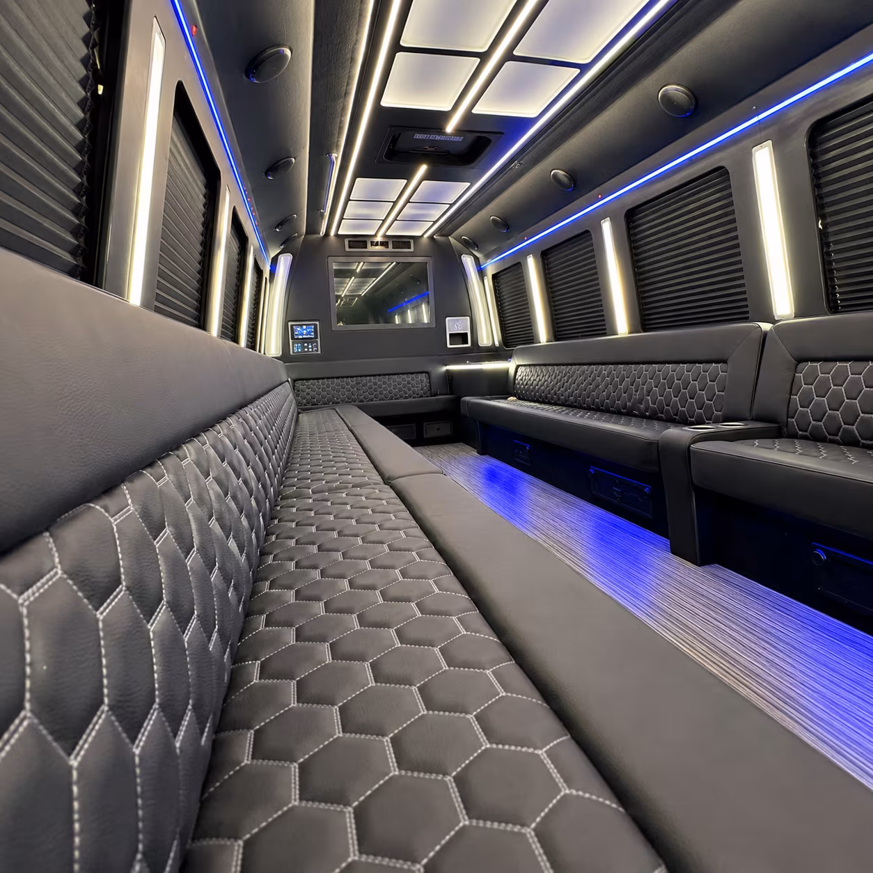 leesburg party bus rental interior