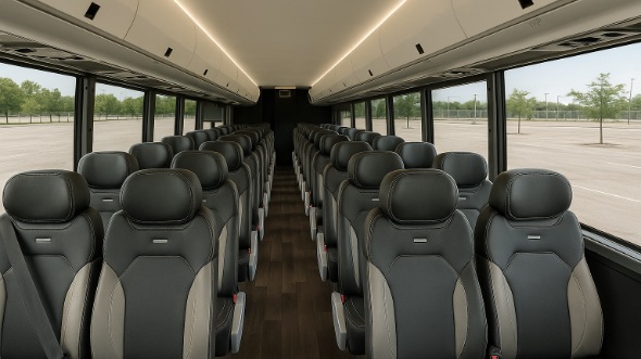 Interior of Charter Bus Company Reston's 15 Passenger Minibus in Reston