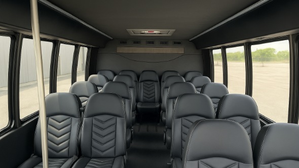 Interior of Charter Bus Company Manassas's 30 Passenger Minibus in Manassas
