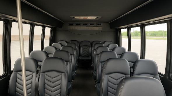 Interior of Charter Bus Company Reston's 35 Passenger Minibus in Reston