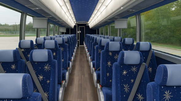 Interior of Charter Bus Company Rockville's 55 Passenger Charter Bus in Rockville