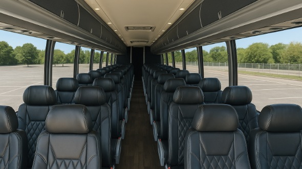 Interior of Charter Bus Company Sterling's 56 Passenger Charter Bus in Sterling