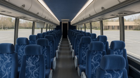 leesburg 50 passenger charter bus inside